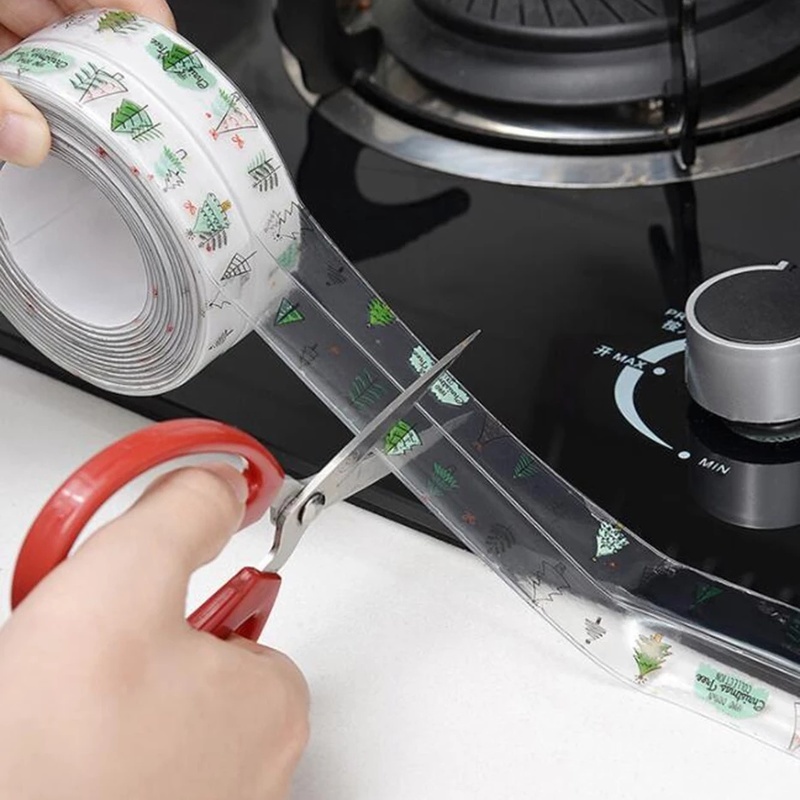 Cuộn Băng Keo Trong Suốt Chống Nấm Mốc/Thấm Nước Cho Bồn Rửa/Nhà Bếp/Phòng Tắm 100x3.8cm
