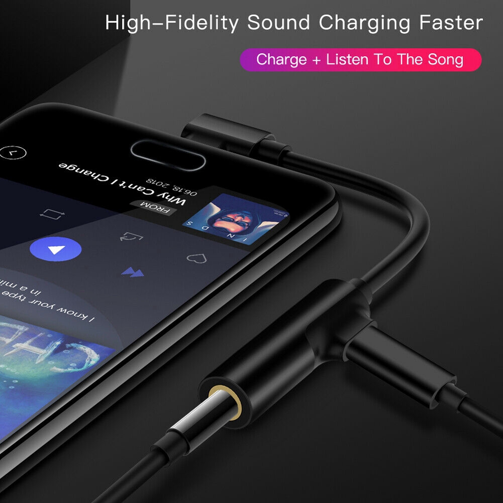 Cáp Chuyển Đổi 2 Trong 1 Từ USB C Sang Jack Cắm 3.5mm AUX Và Type C
