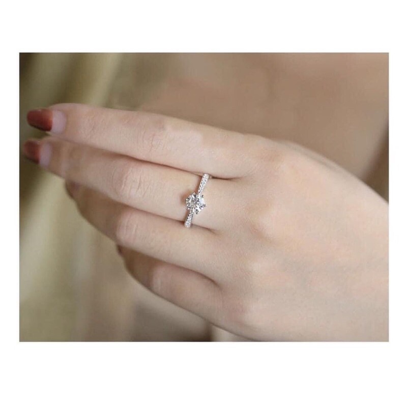 NHẪN NỮ ĐÍNH ĐÁ BẠC TA CAO CẤP