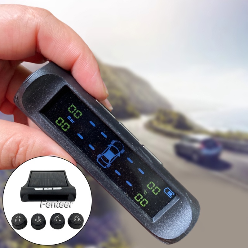 Hệ Thống Giám Sát Áp Suất Lốp Xe Năng Lượng Mặt Trời Tpms Với 4 Cảm Biến Hiển Thị Lcd