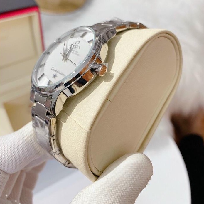 Đồng hồ nam Omega mặt tròn dây thép đúc nguyên khối giá rẻ chạy kim trôi LINH WATCH LUXURY | BigBuy360 - bigbuy360.vn