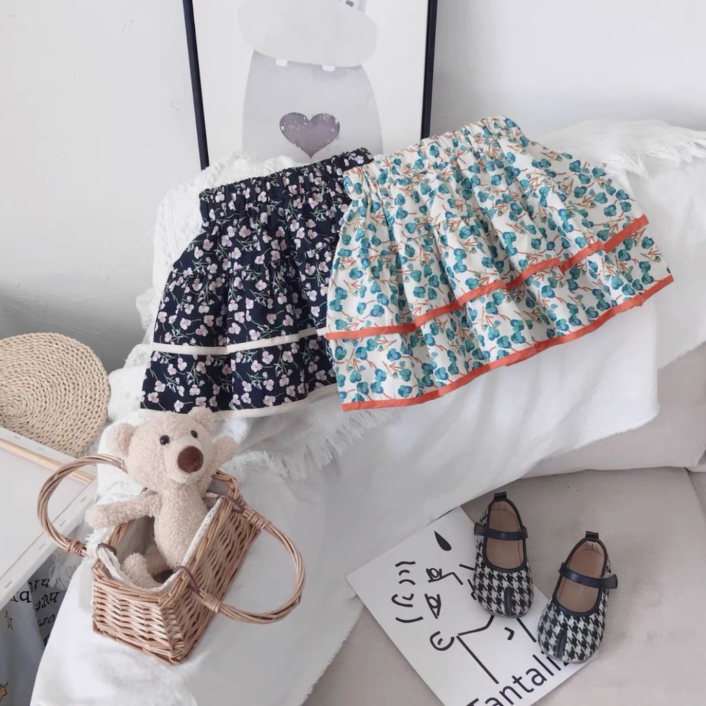 Váy Cho Bé gái Chân Váy Hoa Nhí 2 tầng họa tiết dễ thương | BigBuy360 - bigbuy360.vn