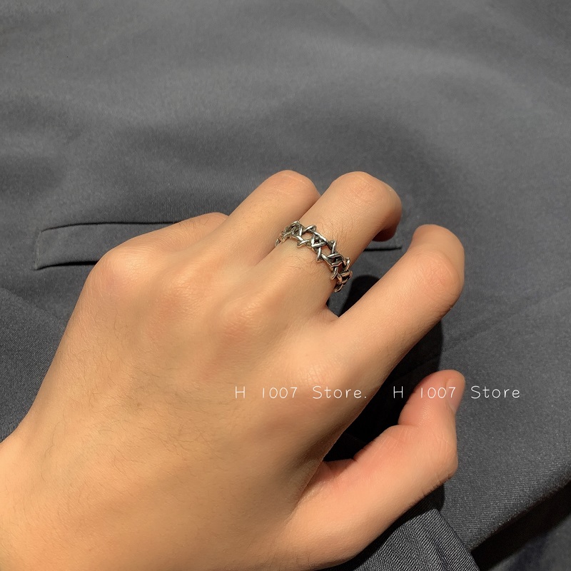 Nhẫn ngôi sao thời trang phong cách harajuku cổ điển có thể điều chỉnh