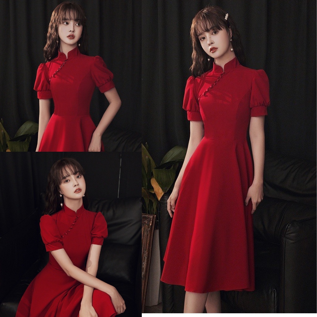 Váy Thiết Kế Cao Cấp Tiểu Thư ALICE Kiểu Dáng Ôm Eo Tôn Dáng Cùng Tay Bồng Cổ Tàu Phối Cục Bọc Sang Trọng V751 | BigBuy360 - bigbuy360.vn