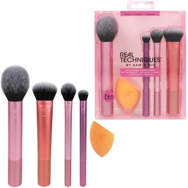 Bộ Cọ Trang Điểm  RT Gồm Cọ Nền,má,setting,mắt, Mút Tán Kem Nền Phù Hợp Cho Bạn Học Makeup