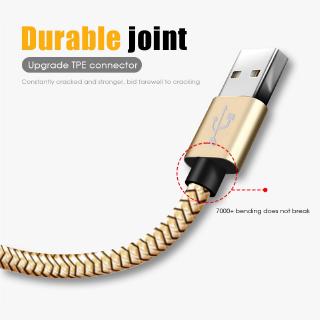 Cáp sạc USB-C loại Micro USB Lightning Nylon cho Android iPhone