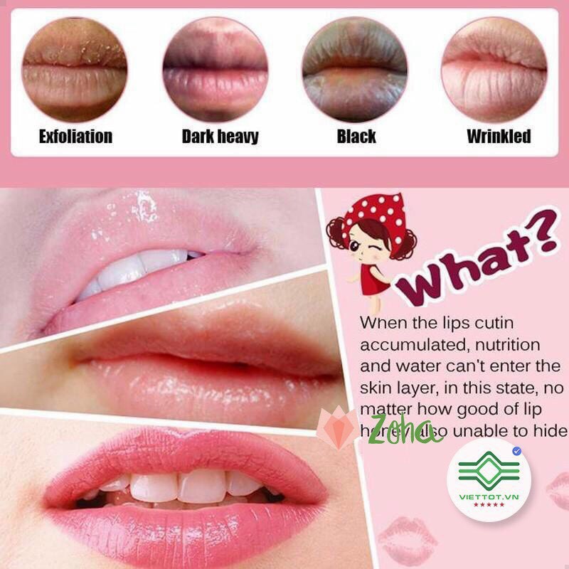 Mạt nạ môi, mask môi Bioaqua Collagen dưỡng ẩm và giúp môi hồng Nourish Lip Membrane Mask ,Róse Cosmestics
