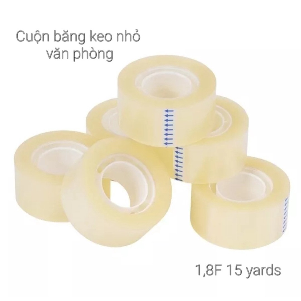 Cuộn băng keo nhỏ văn phòng - bán lẻ 1 cuộn