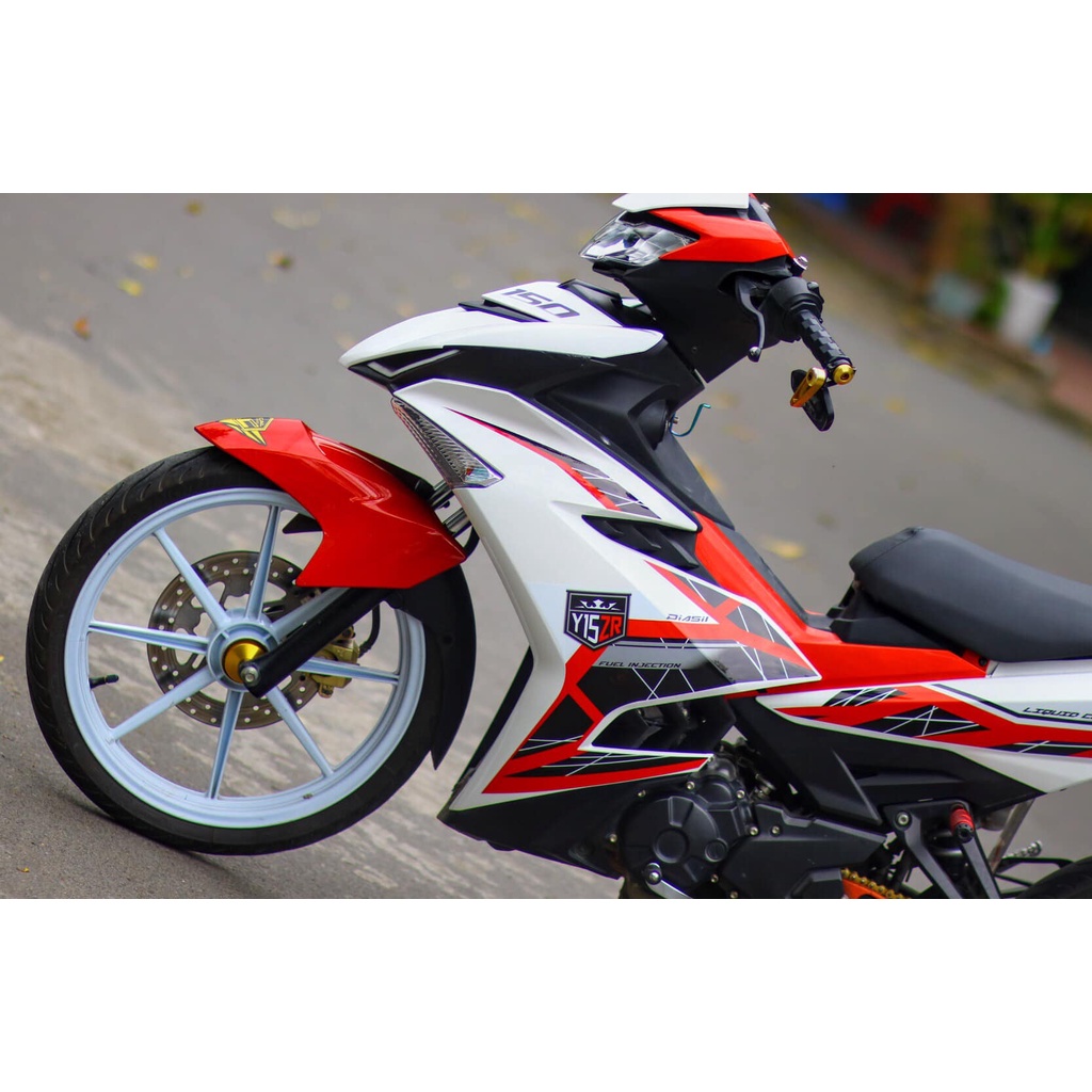TEM RỜI Y15ZR đỏ đen dán Exciter 150 trắng - chuẩn form xe - bền màu