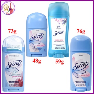 Lăn khử mùi Secret cho nữ 24h ngăn mùi và khô thoáng vùng da dưới cánh tay 48-73-76g Mỹ