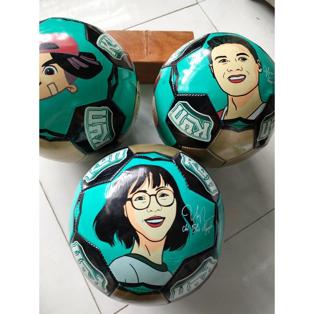 Bóng kun bóng da kun bóng sữa kun đủ mẫu Quang Hải Thơ Nguyễn tặng đầu kim và giỏ treo bóng Hàng khuyến mãi sữa kun