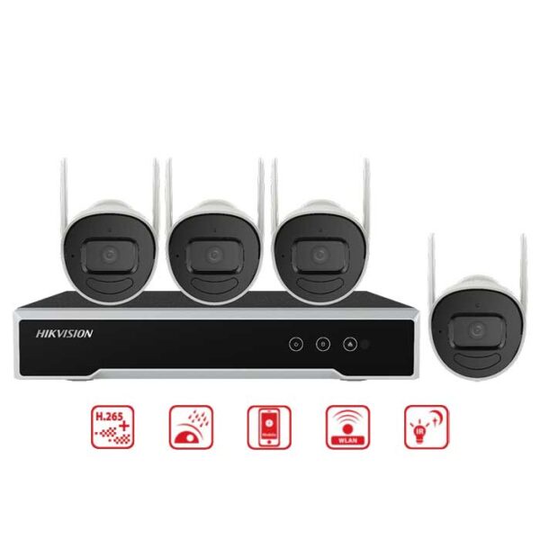 BỘ KIT 4 CAMERA IP Wifi Hikvision NK42W0H/ H265+/ Bullet