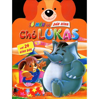 Sách - tô màu và dán hình - chó lukas - đông a