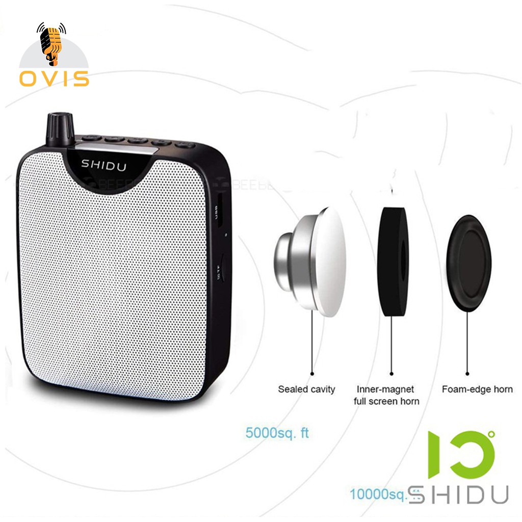 Shidu SD-M500 | Máy Trợ Giảng Không Dây cho Giáo Viên, Tiếp Thị, HDV Du Lịch