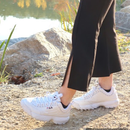 Giày Sneaker Thể Thao Nam Nữ Fila  Disruptor 2 Tapeytape Trắng chính hãng 100%