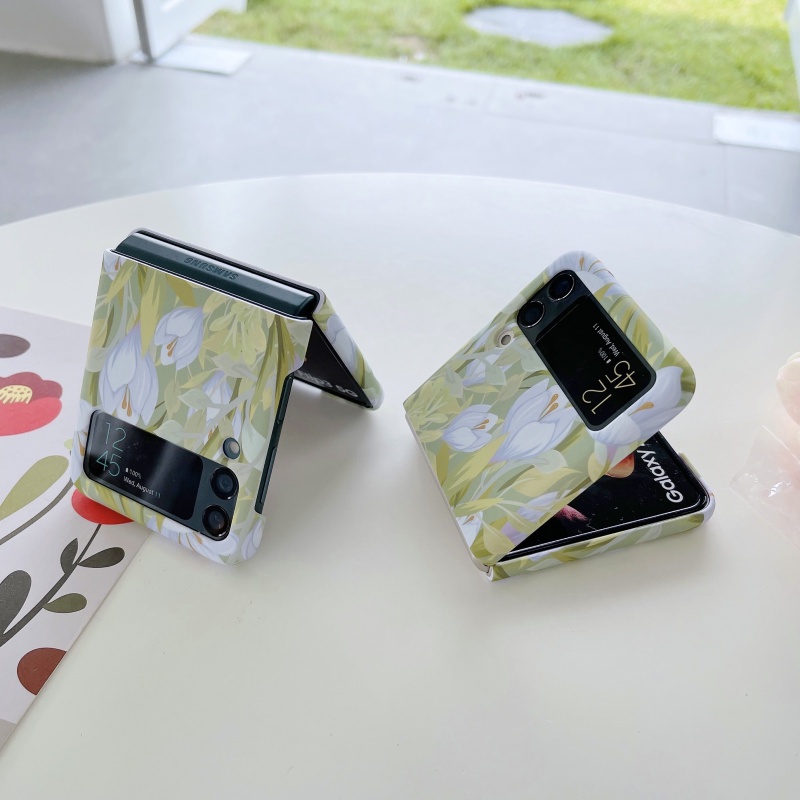 Ốp Điện Thoại PC Cứng Họa Tiết Cẩm Thạch Màu Nước Cho Samsung Galaxy Z Flip 3 Z Flip 4