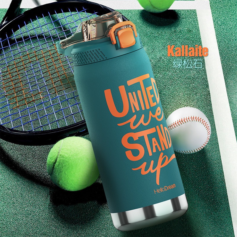 Bình giữ nhiệt thể thao1000ml chính hãng thương hiệu HELLO DREAM chất liệu 304 không gỉ đựng nước hàng ngày,tập thể thao