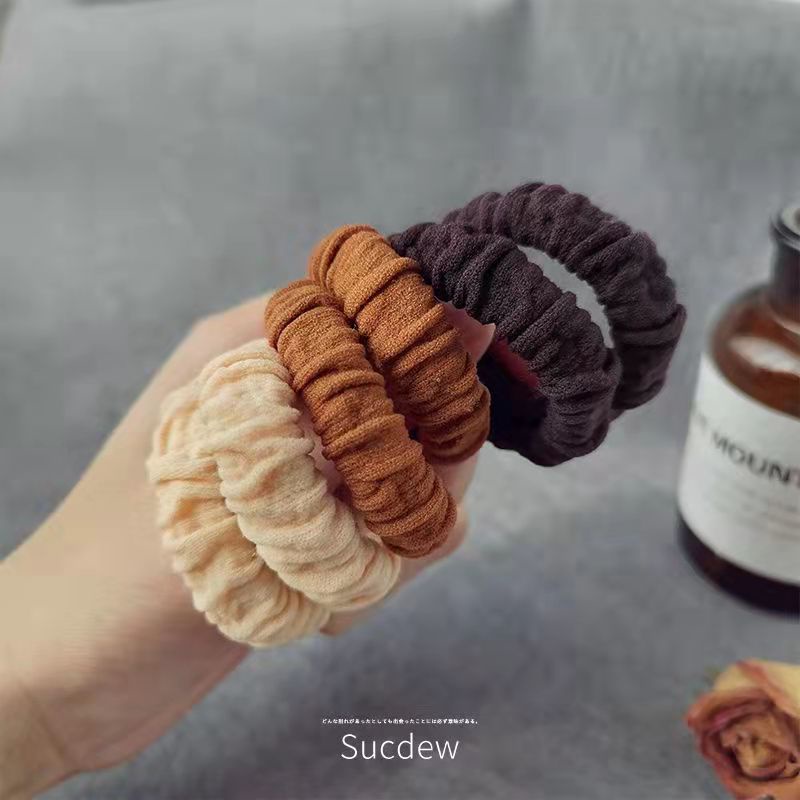 Dây Buộc Tóc Thiết kế Vải Lông Trơn, Dây Thun NOVSET Nhiều Mẫu Phong Cách Hàn Quốc Cho Nữ