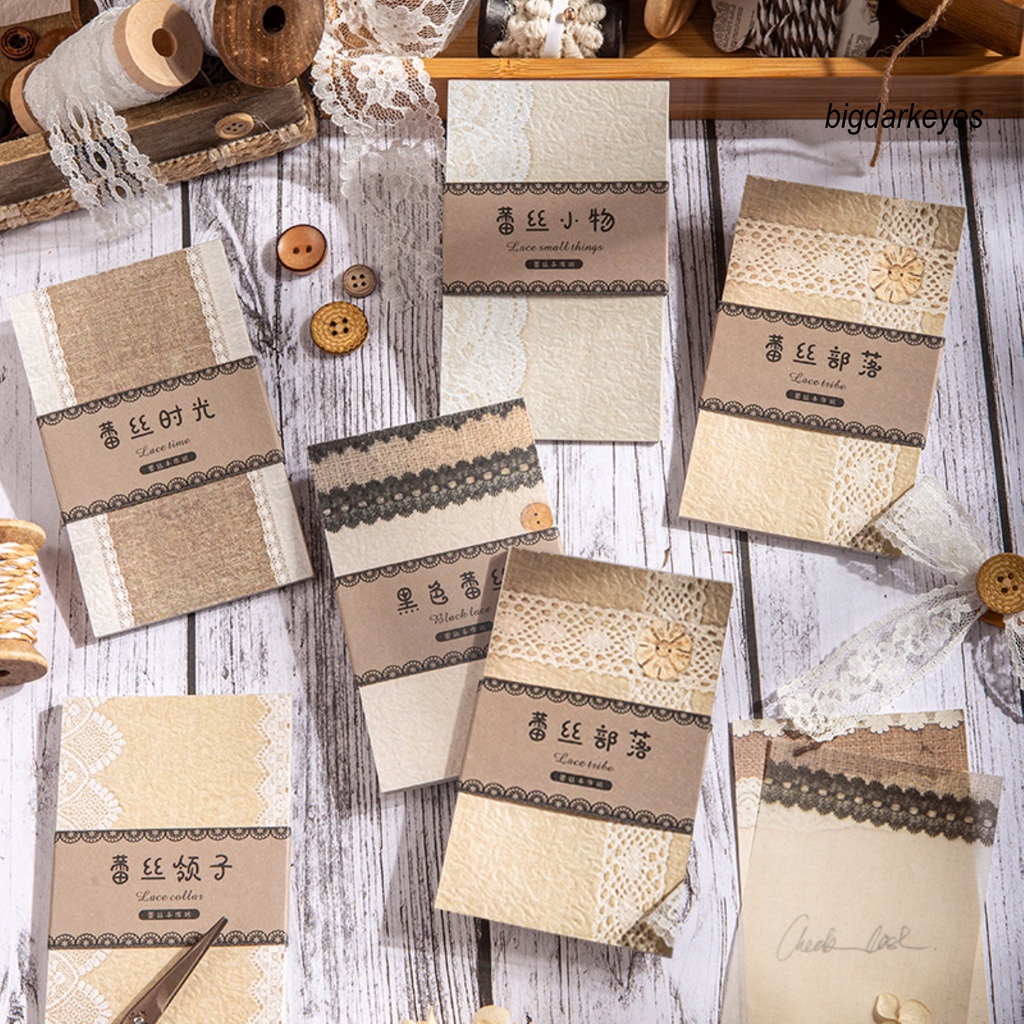 Nyt-set 30 Tờ Giấy Ren Đục Mịn Trong Suốt Trang Trí Sổ Lưu Niệm