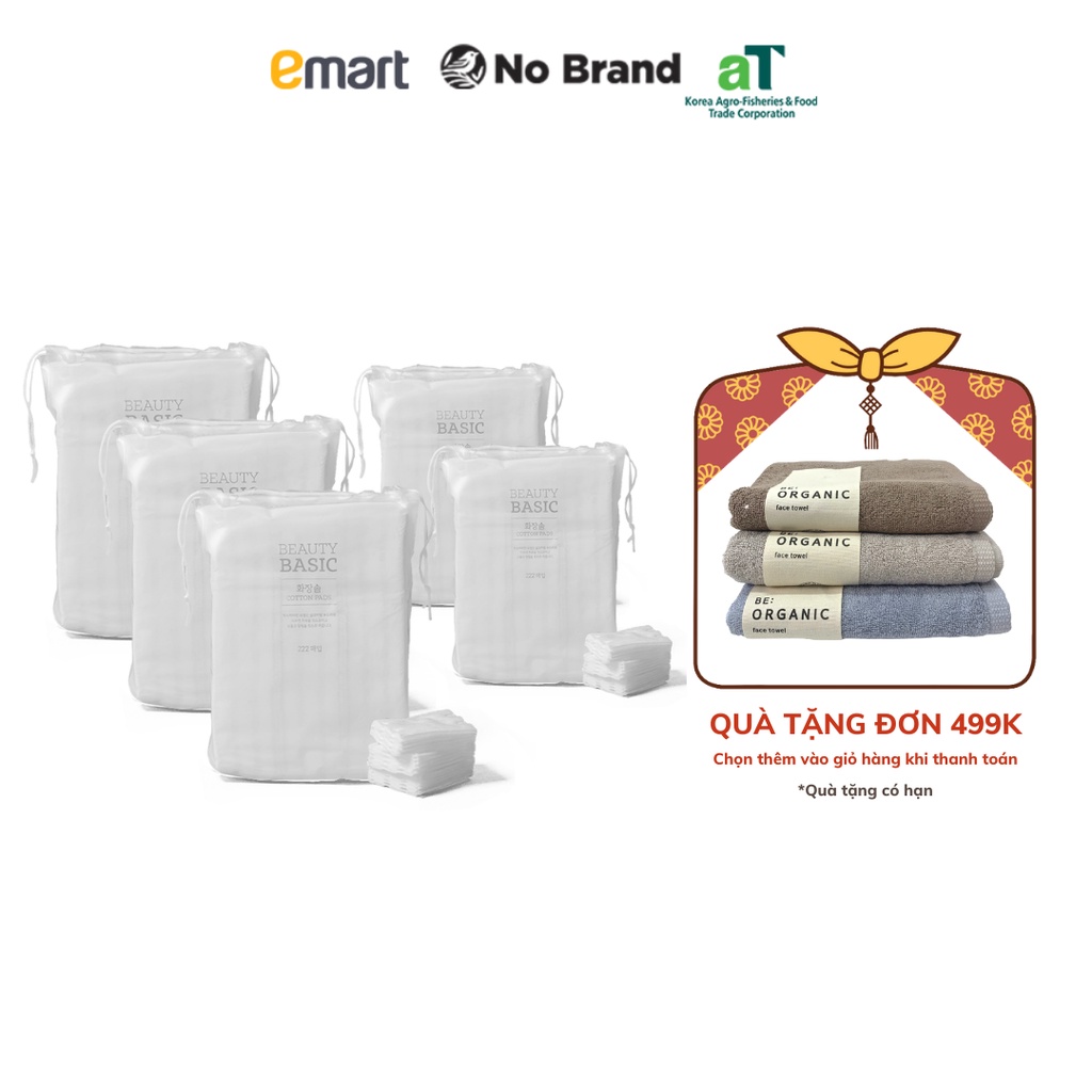 [Combo 5] Túi Bông Tẩy Trang Cotton Emart 222 Miếng - Emart VN