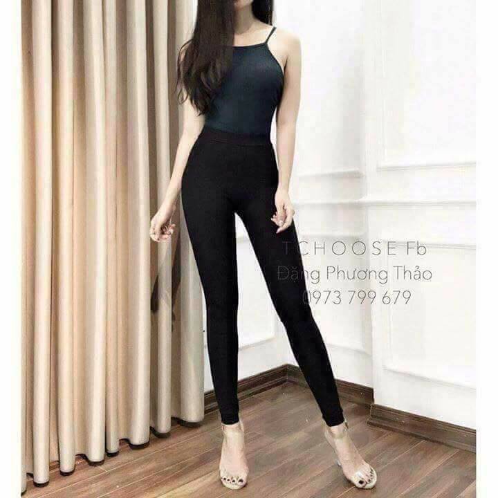 Quần legging 4 túi chất cotton dày mịn thoáng mát thời trang Banamo Fashion quần warm 4 túi 714
