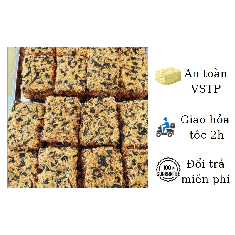 Cơm Cháy Gạo Lứt Chà Bông, Rong Biển Giòn Thơm Ngon Đồ Ăn Vặt Healthy Cho Người Ăn Kiêng