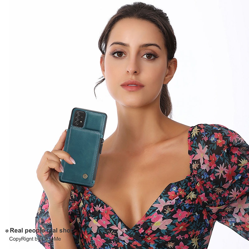 Ốp Điện Thoại Da Kèm Ngăn Đựng Thẻ Khóa Từ Tính Cho Samsung A72 A52 A71 A51 4G Samsung Note 20 Ultra Note 10 Pro Note 9 Samsung A21S