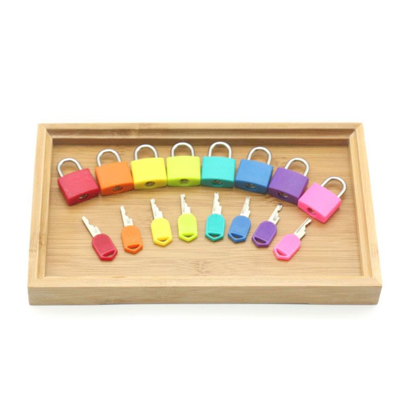 Ổ Khóa Hành Lý Mini Kèm Chìa Khóa Giáo Dục Sớm Cho Bé