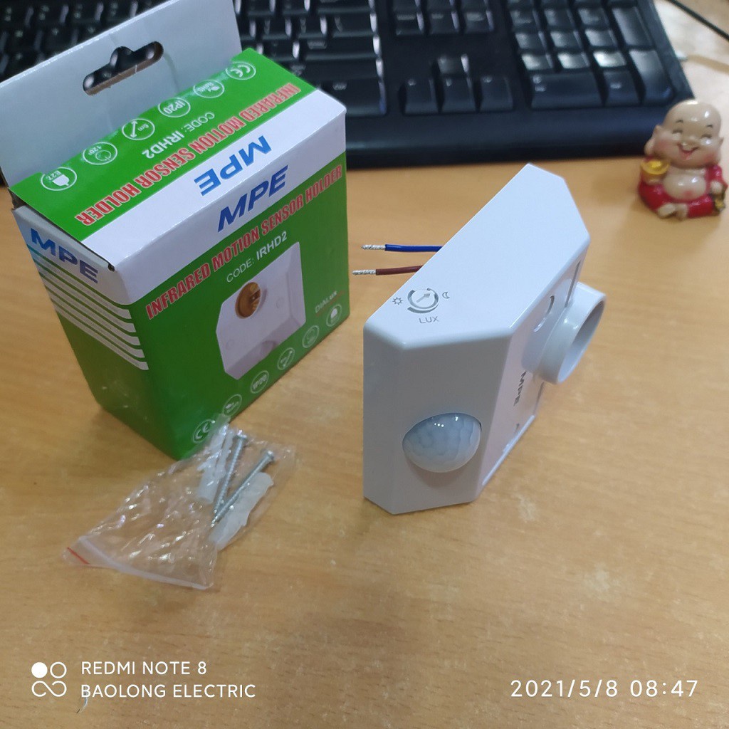 Đuôi Cảm Biến MPE, BH 2 Năm, Đuôi đèn cảm biến chuyển động ngoại IRHD2 E27, Hàng Việt Nam, Công nghệ Đức