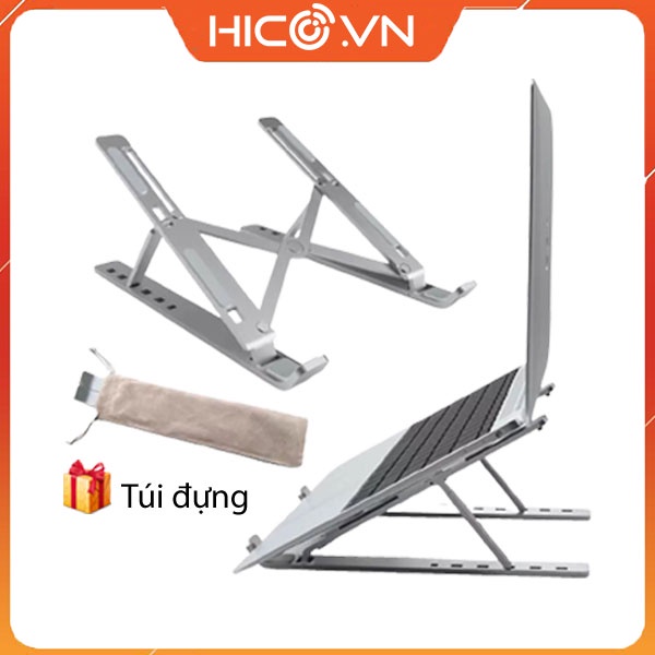 Giá Đỡ LapTop Bằng Hợp Kim Nhôm GD005 Siêu Bền Giúp Tản Nhiệt, Cải Thiện Tư Thế Ngồi, Có Thể Gấp Gọn, Điều Chỉnh Độ Cao