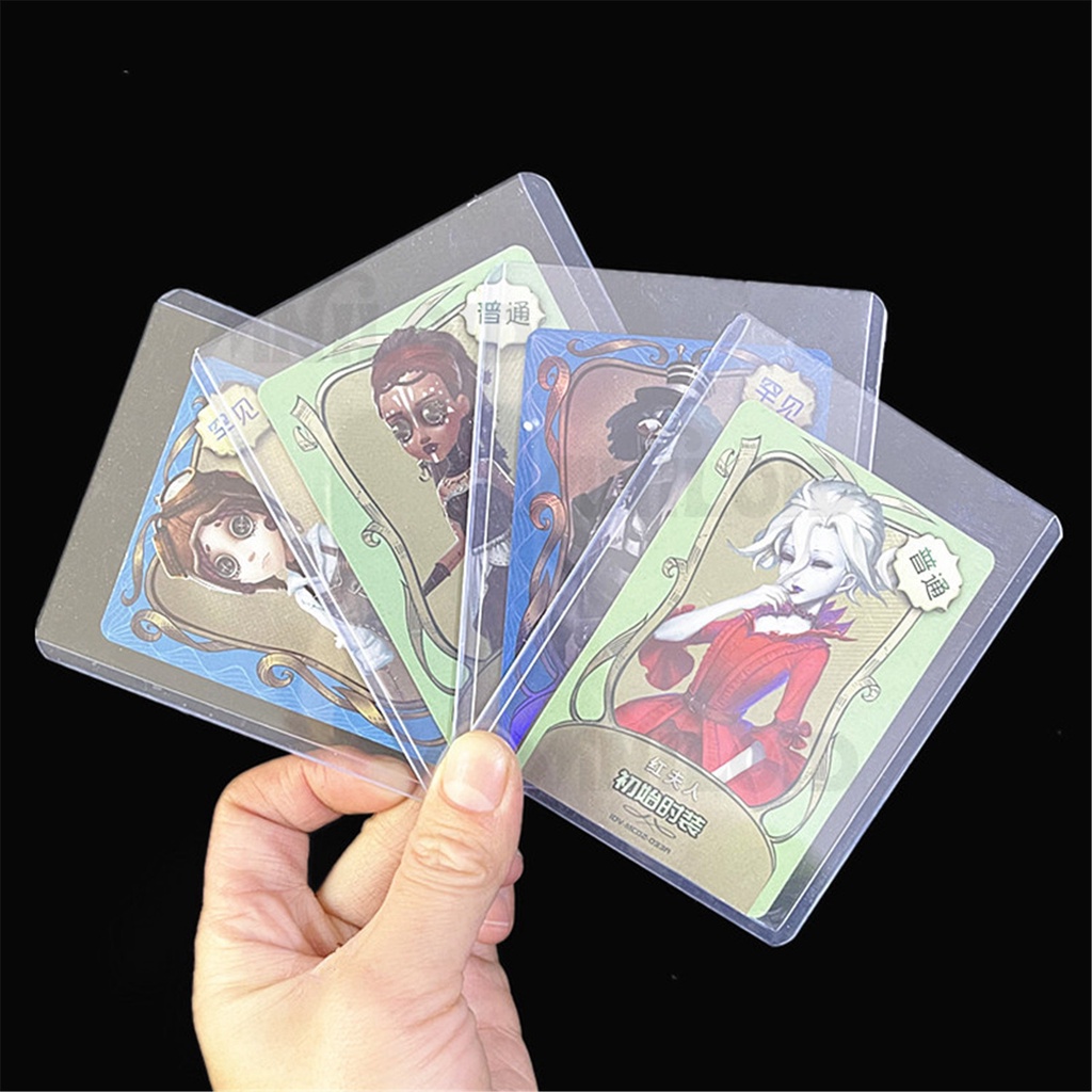 CLEVER 25 Pieces Rigid Plastic Card Sleeves Collectible Protective Sleeves Holder Card Holder Trading Card Clear Sleeves Storage Basketball Sports Cards