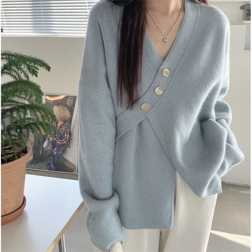 Áo Sweater Dệt Kim Chất Liệu Dày Dặn Thời Trang Mùa Thu