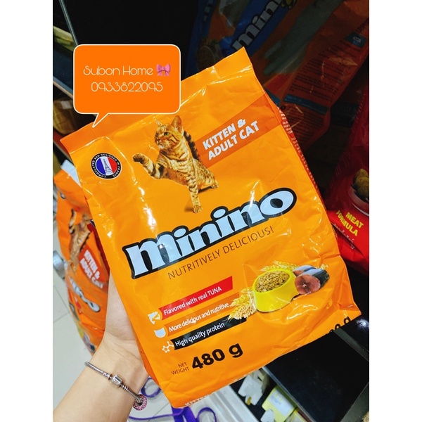 Minino Cam 480g 🐈‍⬛ Hạt cho mèo vị cá ngừ 🐋 Tuna
