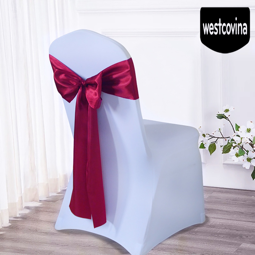 [Hot]☀ Dây Ruy Băng Lụa Thắt Nơ Lưng Ghế Ngồi Tiệc Cưới Thoáng Khí