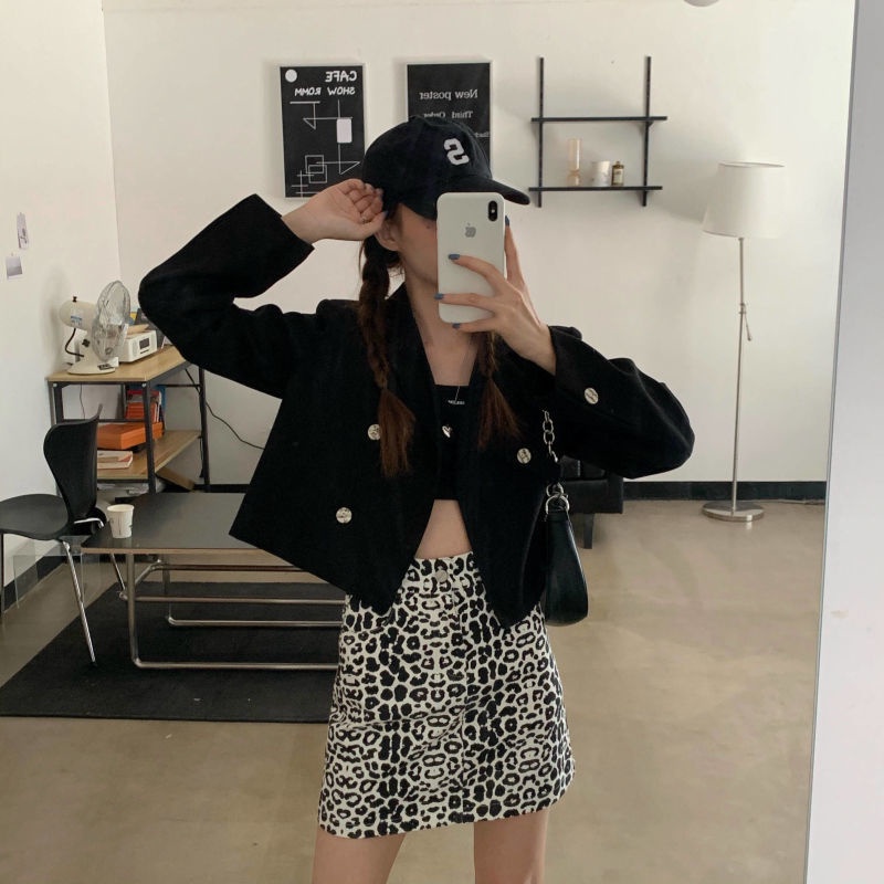 Jiashucheng Áo Khoác Vest Tay Dài Dáng Rộng Thời Trang Cao Cấp Cho Nữ