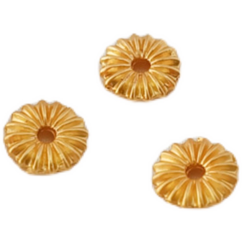 Bộ 10 Phụ Kiện Hình Bướm Màu Vàng Kim Mặt Nhám Dùng Làm Trang Sức DIY