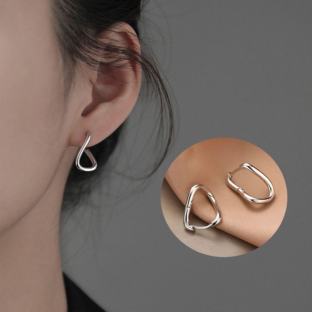 Bông Tai Hình Tròn Màu Cầu Vồng Tinh Tế Cho Nữ