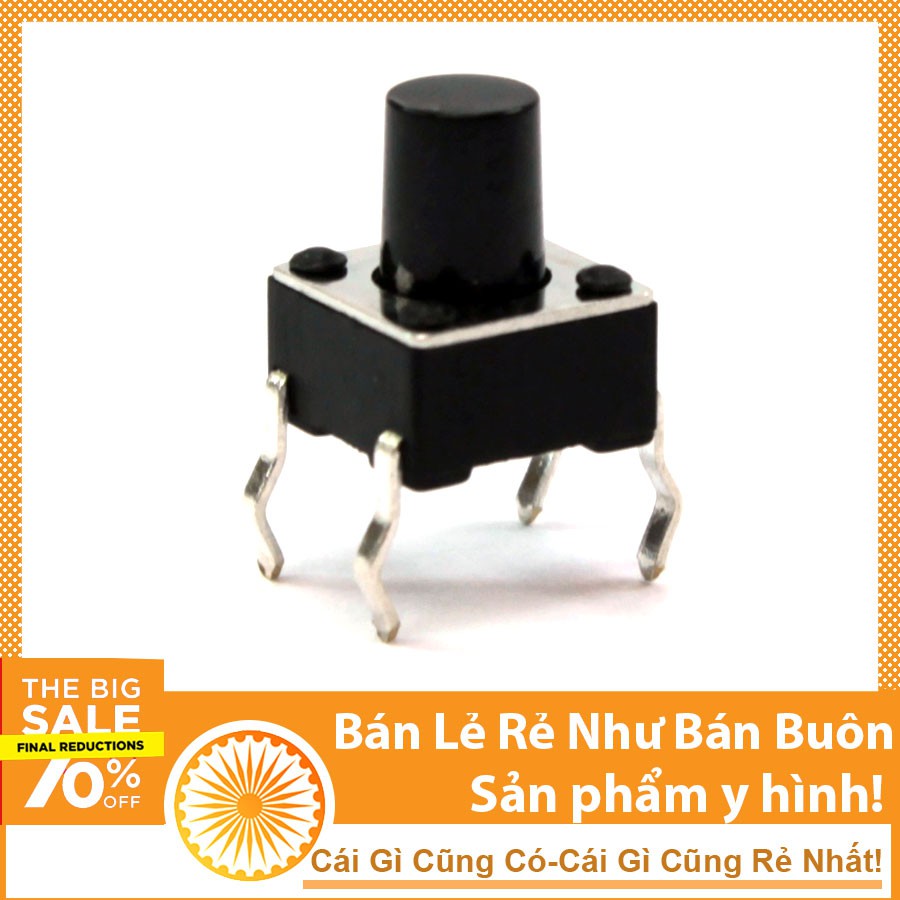 Bộ 10 Nút Nhấn 4 Chân 6x6x8mm