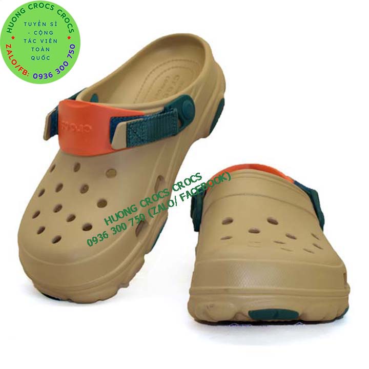 DÉP SỤC CROCS OFFROAD ALL TERRAIN CLOG MÀU KHAKI