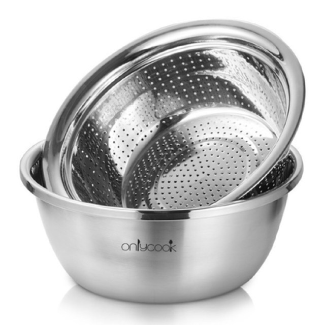 Bộ thau rổ Inox 304 - Onlycook