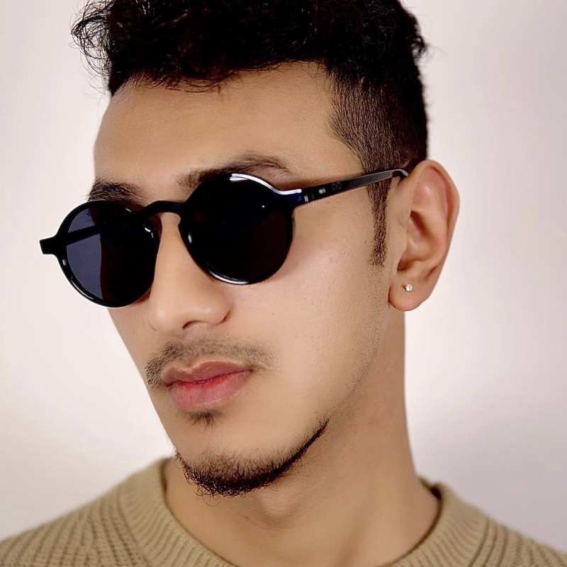 (KIQI-FASHION) COD Kính Mát Gọng Tròn Chống Tia UV Phong Cách Retro Thời Trang Cho Nam Nữ
