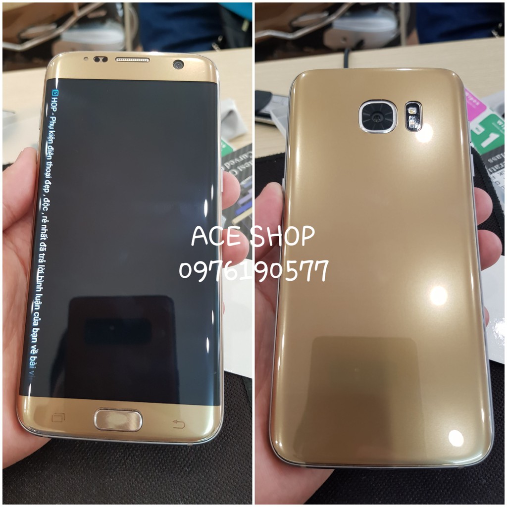 [ Ảnh thực tế ] Dán Samsung S7 Edge cường lực dẻo nhiều màu ( mặt trước + mặt sau )