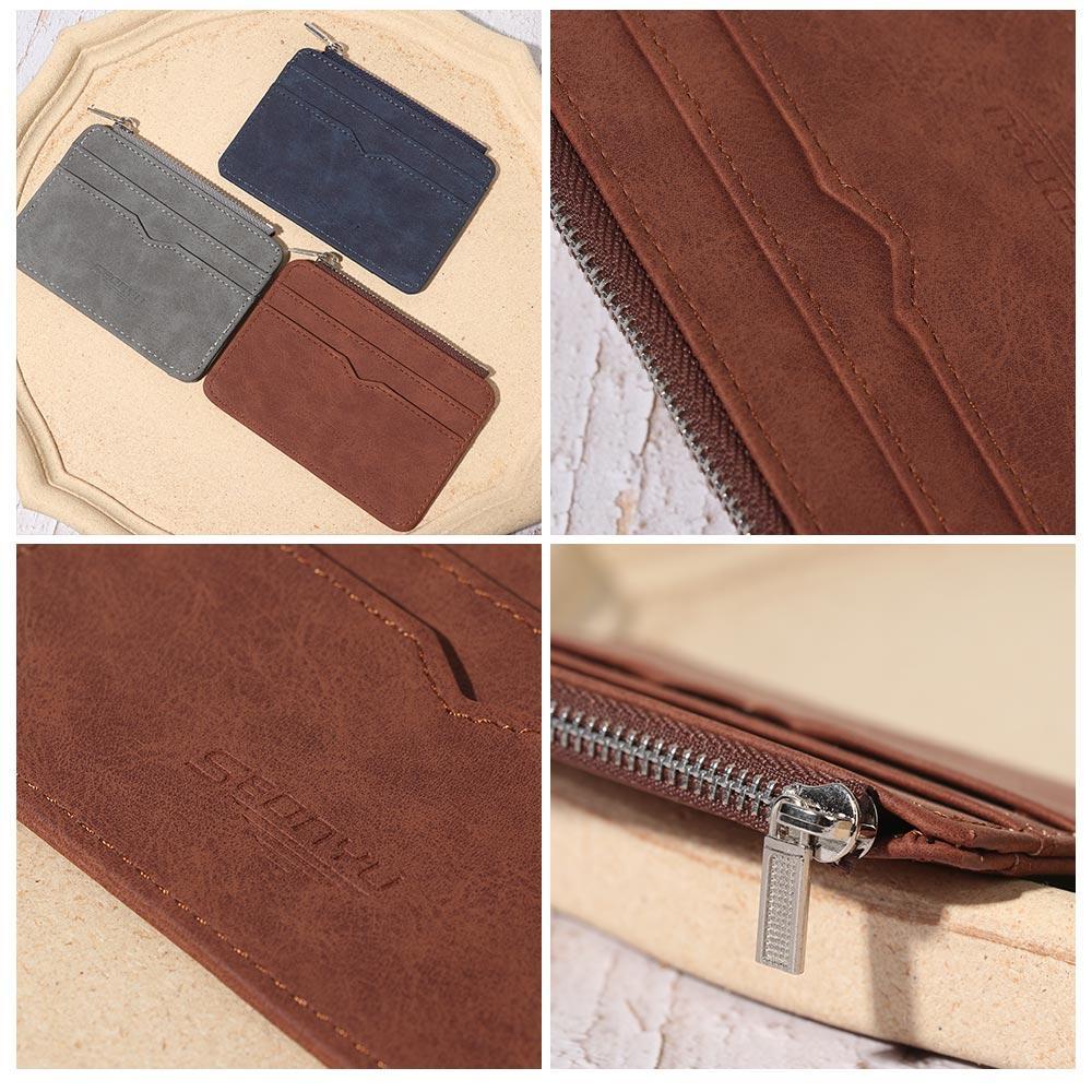 Ví Đựng Thẻ Nhiều Ngăn Phong Cách Retro Cho Nam Giá Đỡ