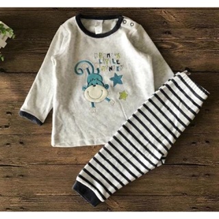 Bộ cotton nhung Baby Club hàng xuất hịn, hình thêu nổi