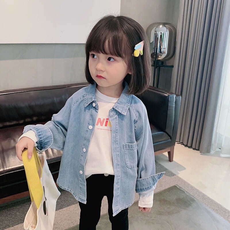 Áo Sơ Mi denim Dài Tay Phong Cách Hàn Quốc Cho Nữ