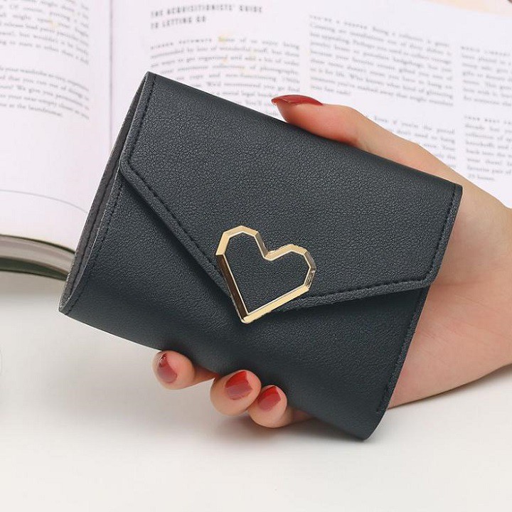 Ví Nữ Ngắn Cầm Tay Hình Gập Tam Giác