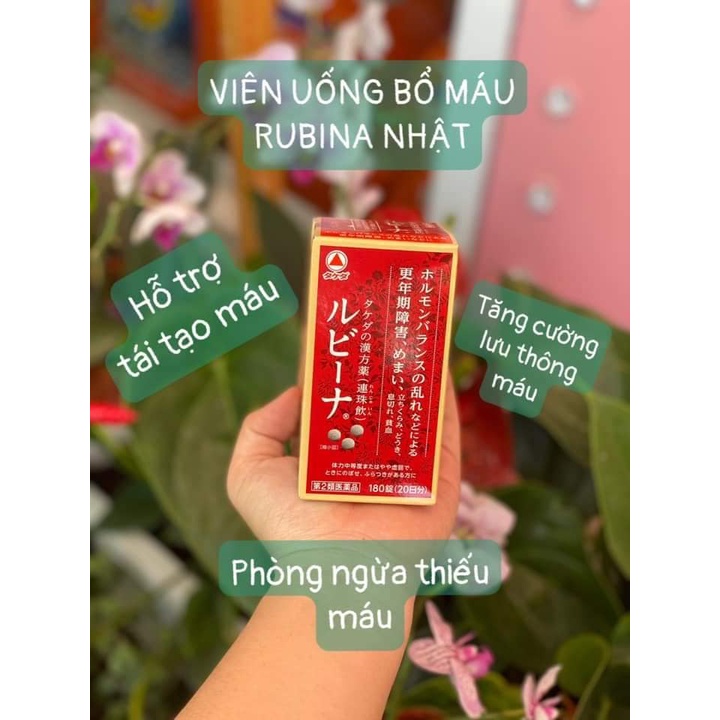 Viên uống BỔ MÁU Rubina Nhật Bản 180 viên