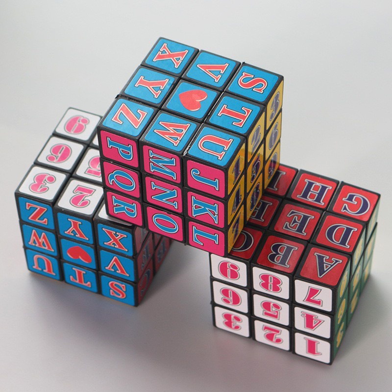 Đồ chơi Rubic lập phương 3x3 in hình chữ cái và số  giúp bé phát triển tư duy sớm - DC29