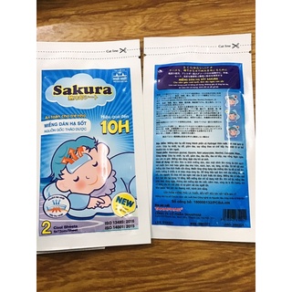 Miếng dán hạ sốt Sakura (Hộp 6 miếng dán) - Nguồn gốc thảo dược
