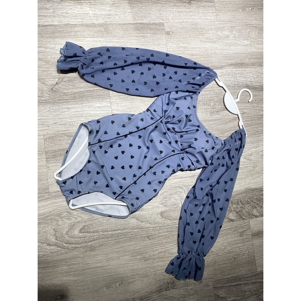 Bộ đồ bơi nữ , bikini liền 1 mảnh tay bèo chấm bi